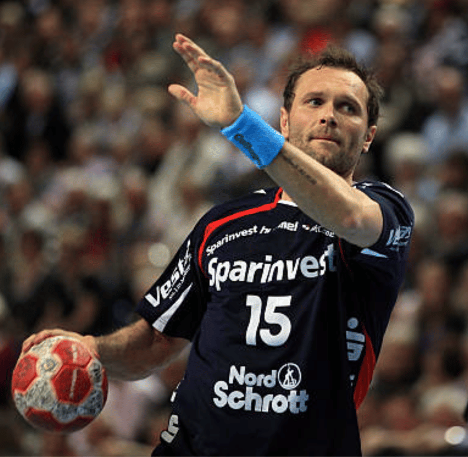 Lars Christiansen in action for SG Flensburg-Handewitt in the Bundesliga