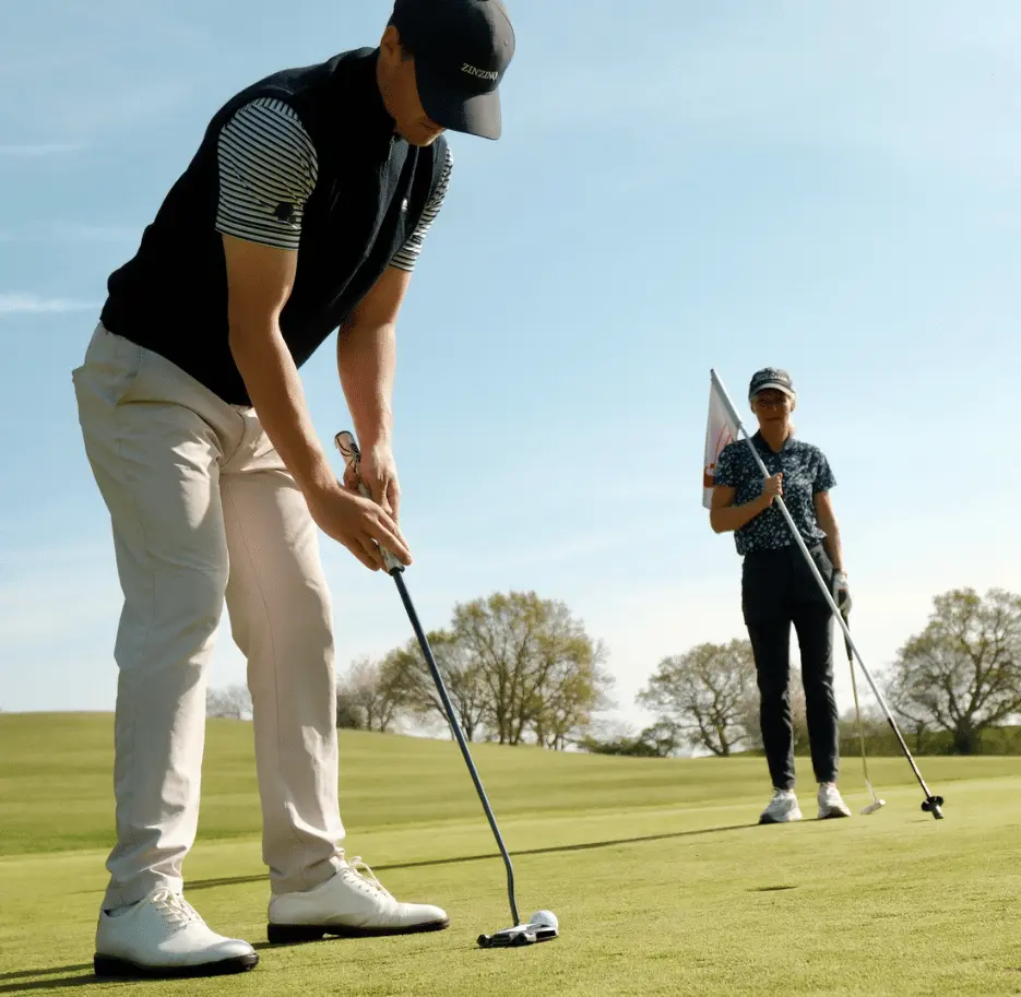 Magnus &Oslash;stergaard smiling on the course