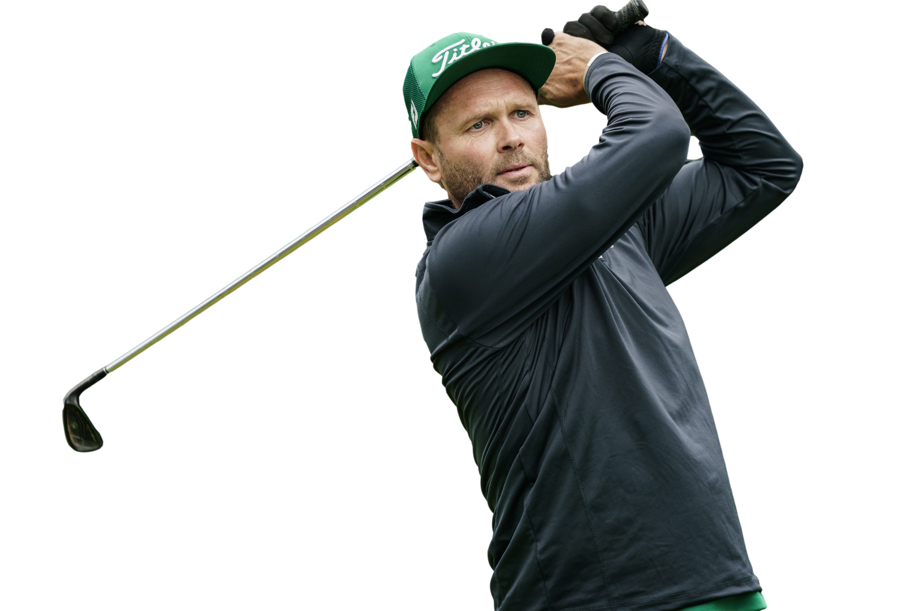 Lars Christiansen spiller golf if&oslash;rt Lexton Links midlayer&rdquo;