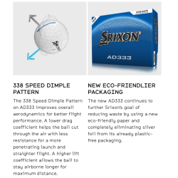 Srixon AD333 Golfbolde 12 stk.