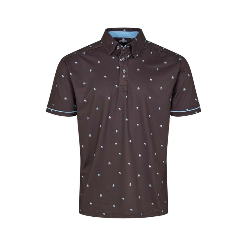 Carnaby Polo Anthracite/Lightblue