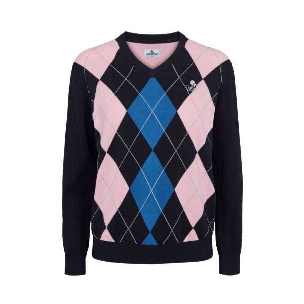 Nadine Pullover Navy Argyle (Kun str. S)