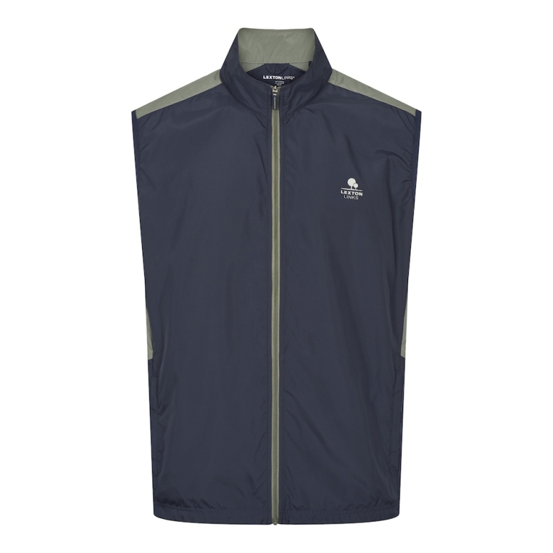 Wesley Windbreaker Vest Navy-Moss Green