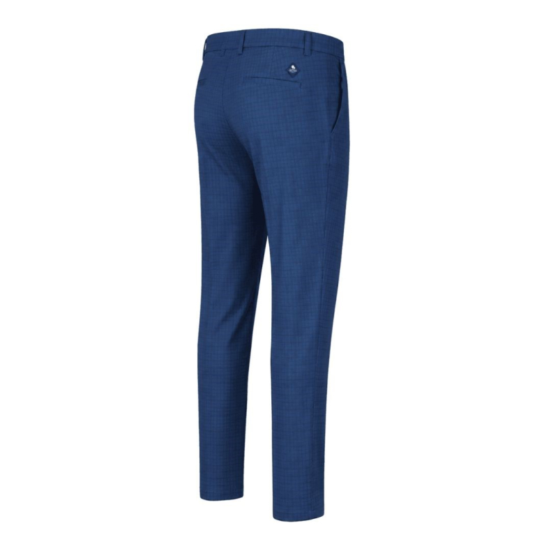 Logan Pants Navy Plaid - L32