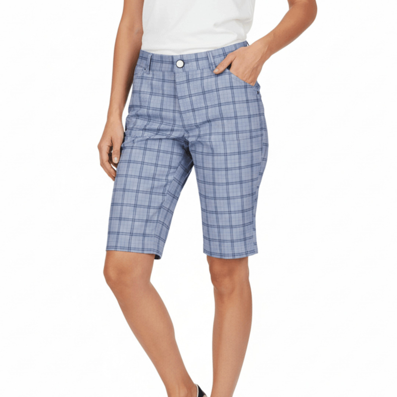 Sandy Shorts Grey/Navy Plaid