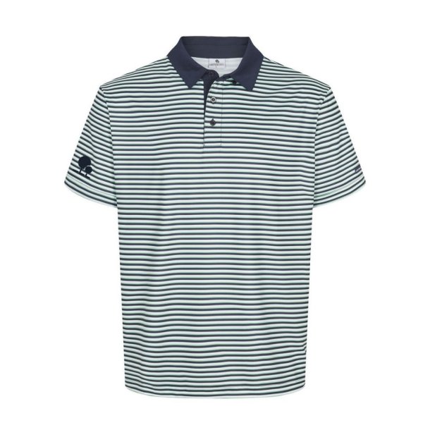 Shelby Polo Stripe Navy/Green