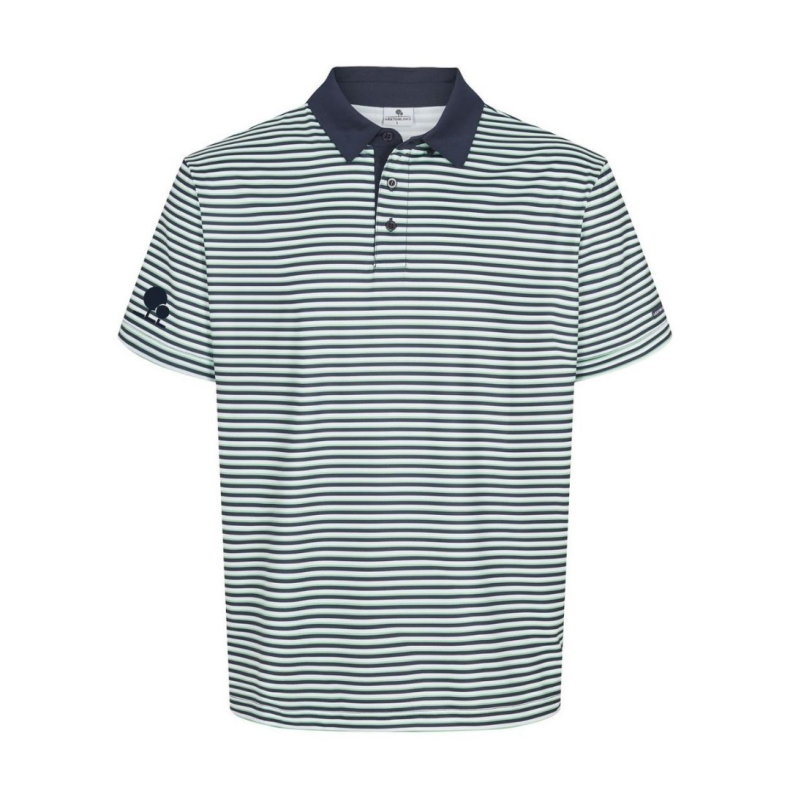 Shelby Polo Stripe Navy/Green