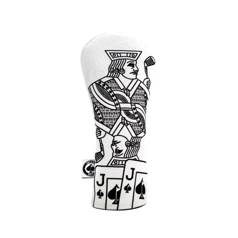 Pins and Aces Hybrid Headcover White Out Jack of Spades