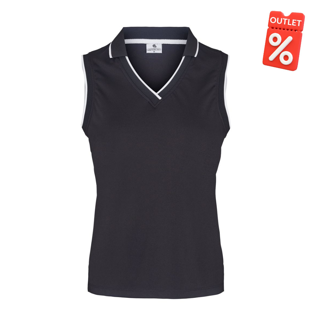 Chrystal Polo Black/white 3XL