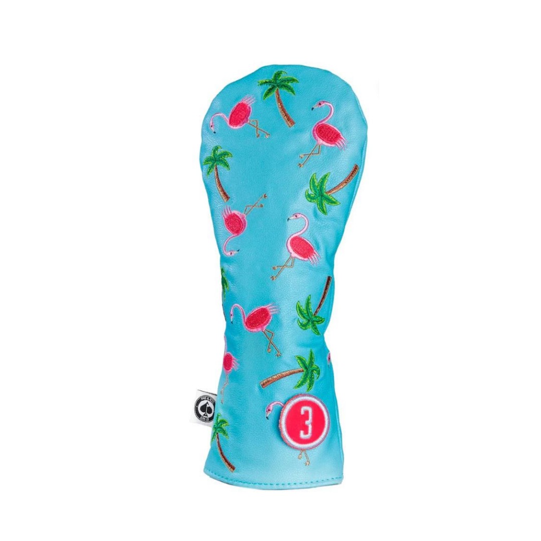 Pins and Aces Fairway Headcover Dancing Flamingos