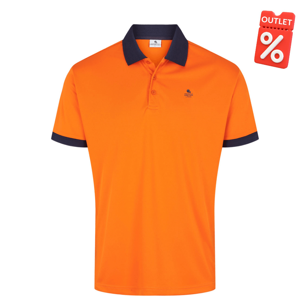 Huxley Polo Orange/navy 2XL