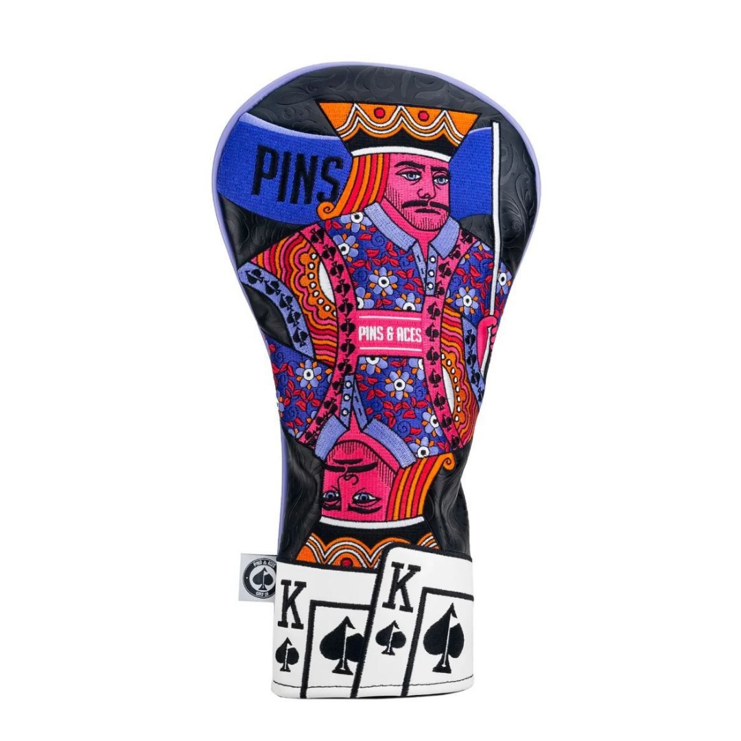 Pins and Aces Driver Headcover King of Spades