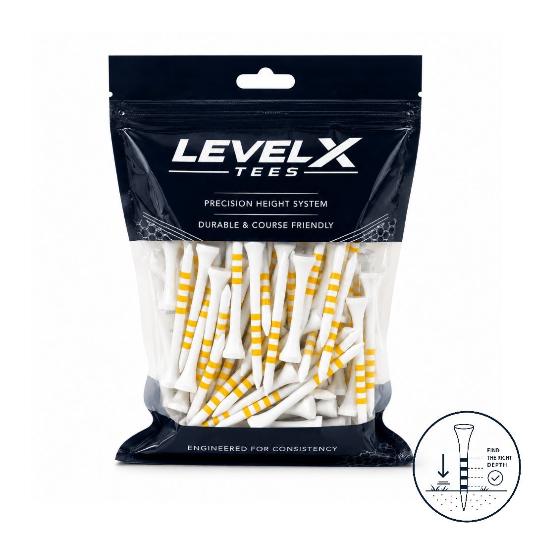 LEVEL X Bambus Træ Golftees 70 mm | 100 stk.