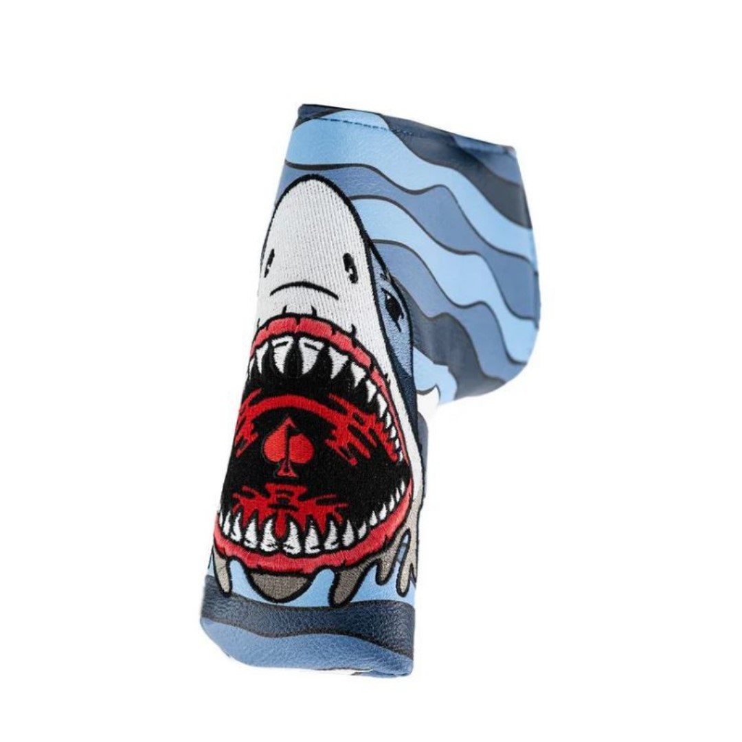 Pins and Aces Putter Headcover Blade Shark Attack